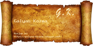 Galyas Kozma névjegykártya